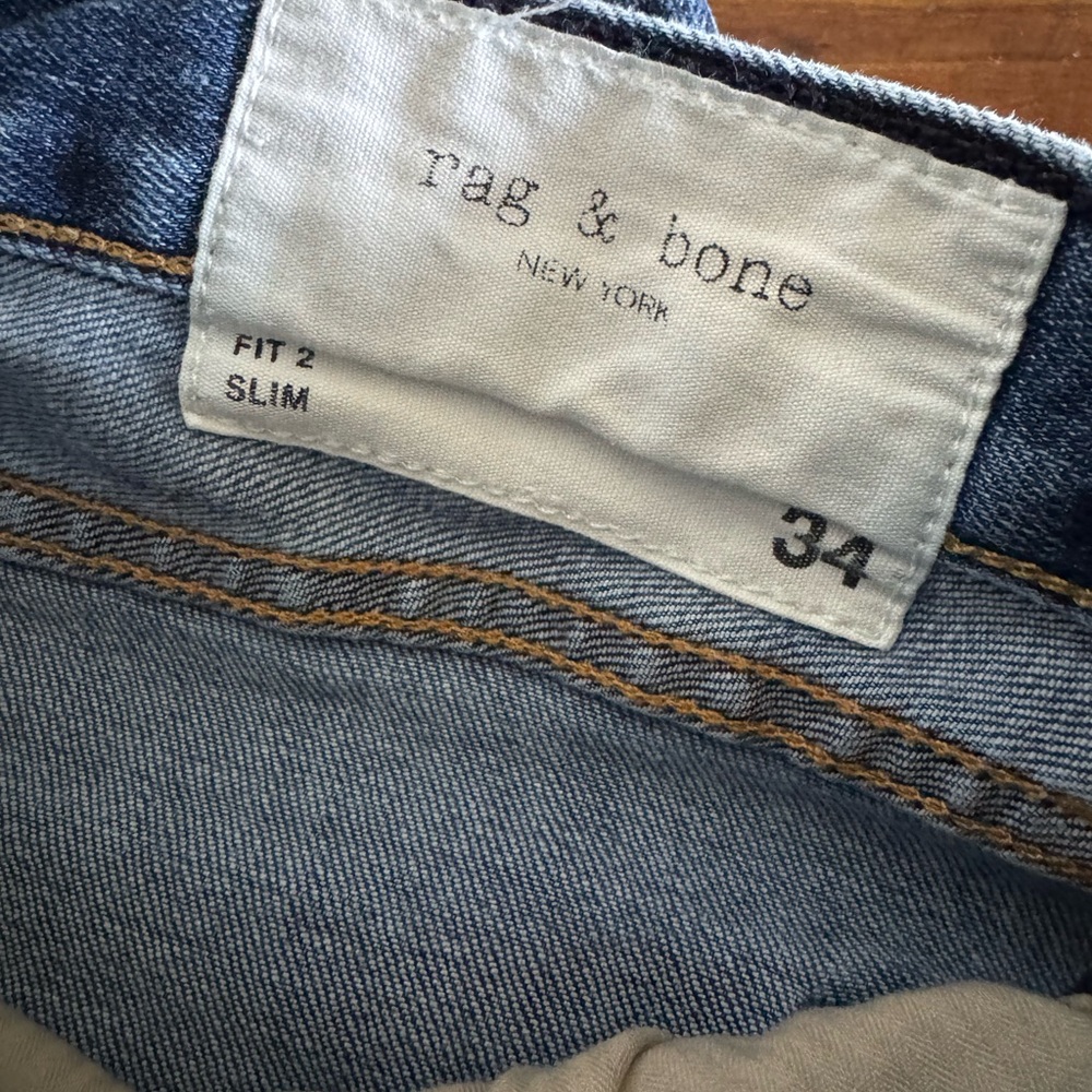 Rag & Bone Blue Slim Jeans Classic Style
